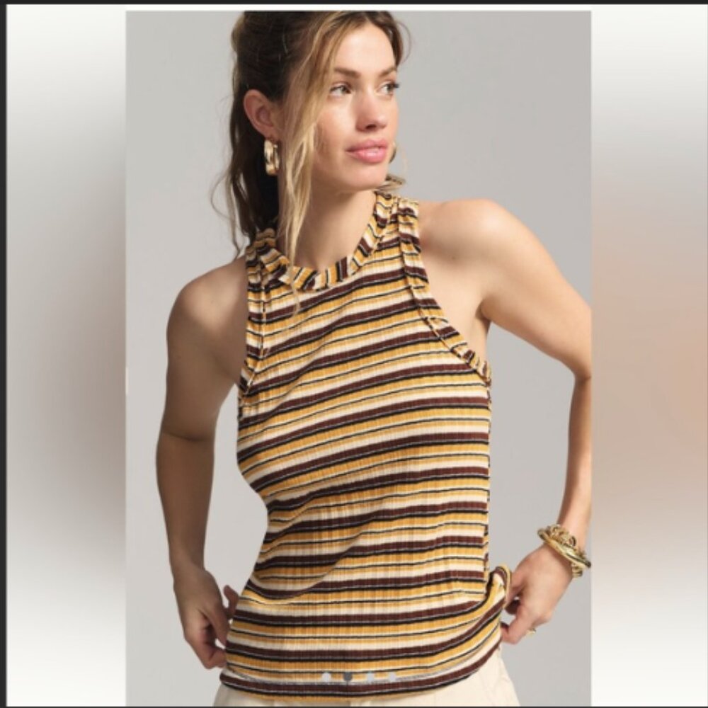 Anthropologie Pilcro Ribbed Tank Sz Small